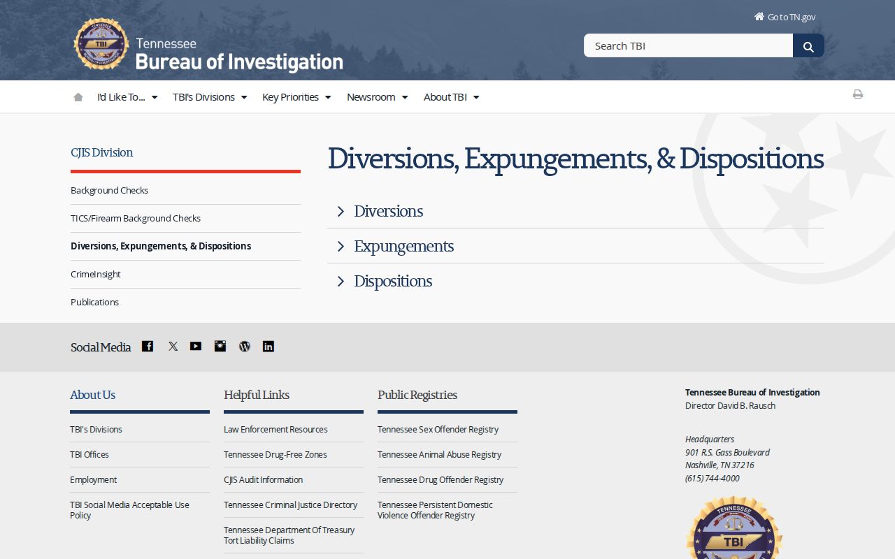 Dyer County court records and Tennessee expungement information