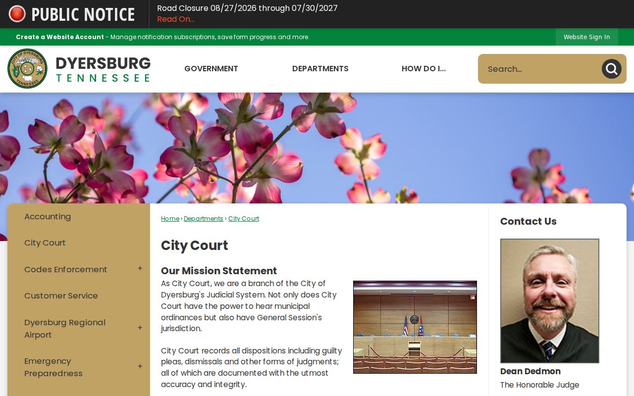 Dyer County traffic tickets through Dyersburg City Court